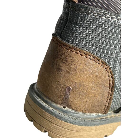 Oshkosh 1895 USA Boys Size 5 Toddler Brown and Gray Hiking Boot Shoe Preloved - Picture 5 of 7